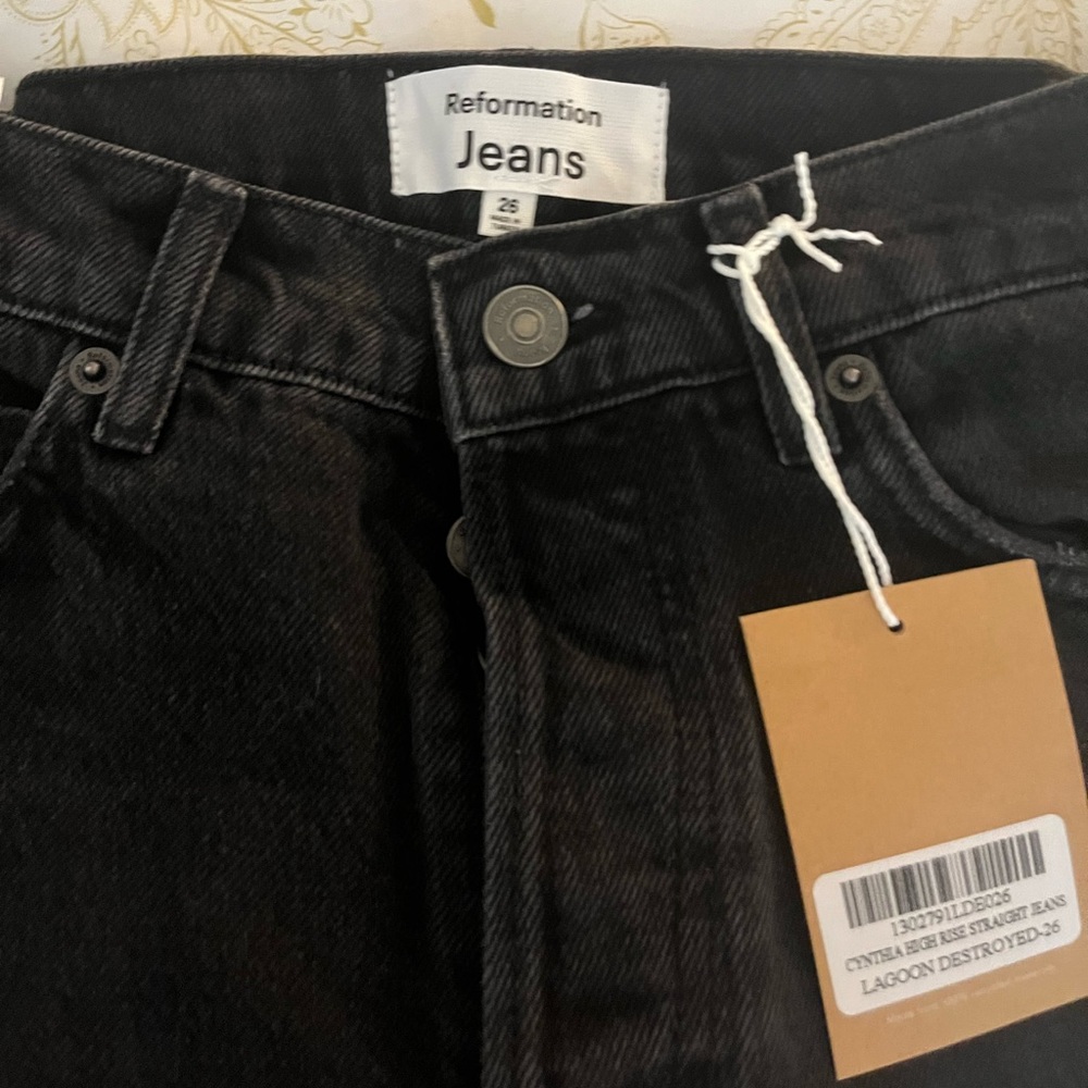 Reformation off black Cynthia High Rise